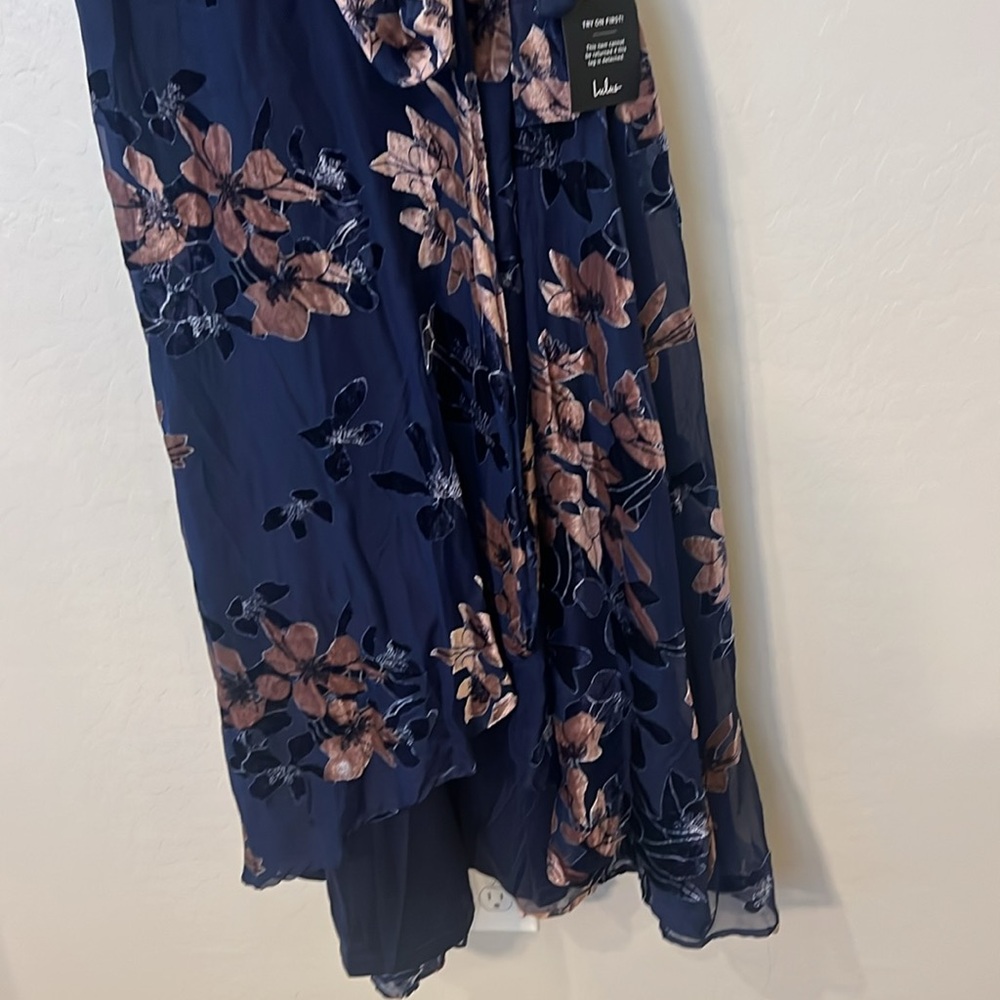 Lulus Floral Burnout Velvet Wrap Dress - Picture 8 of 11